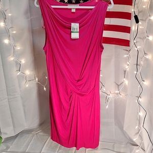 NWT Hot Pink Michael Kors Basics L Dress
